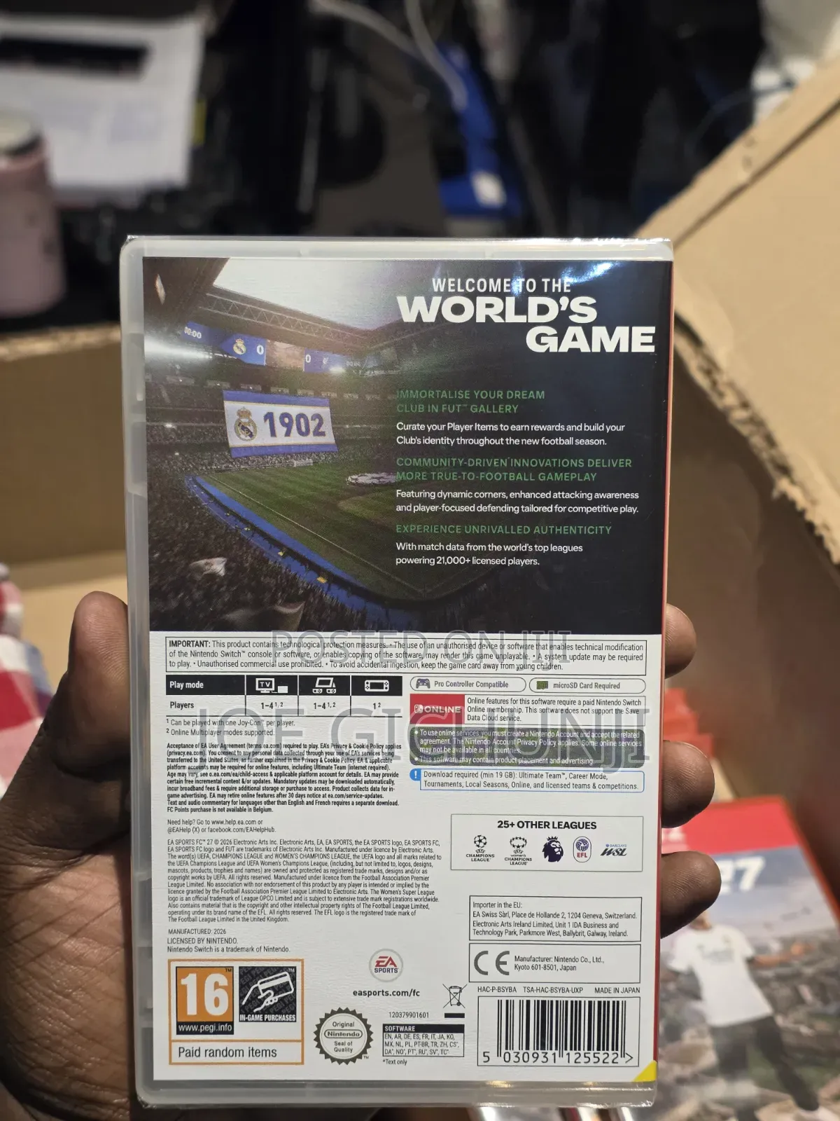 FC 27 Catridge/Code for Nintendo Switch and Switch 2