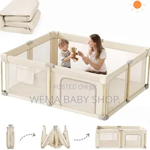 Large Foldable/Portable Baby Playpen(150X180Cm)-50balls+2 Stand Rings