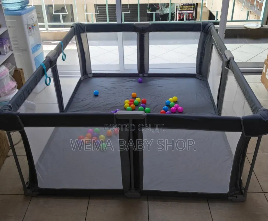 Large Foldable/Portable Baby Playpen(150X180Cm)-50balls+2 Stand Rings