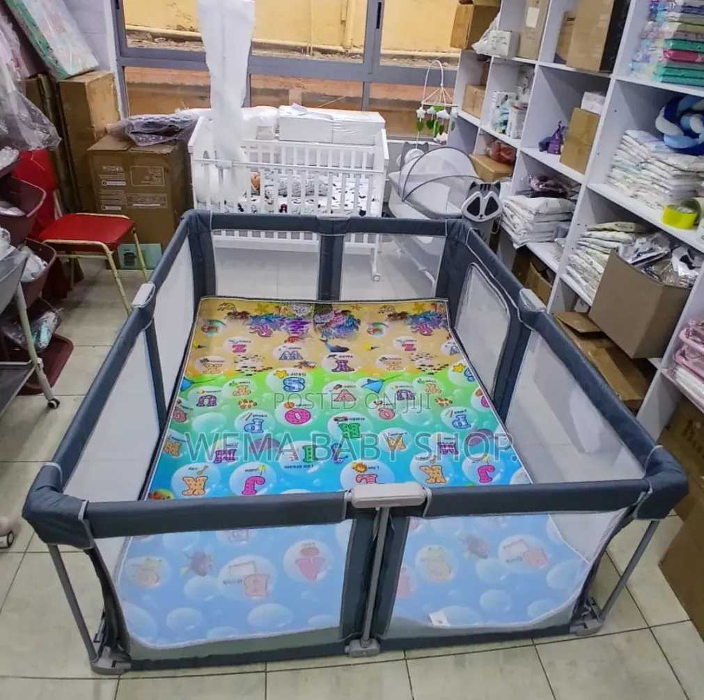 Large Foldable/Portable Baby Playpen(150X180Cm)-50balls+2 Stand Rings