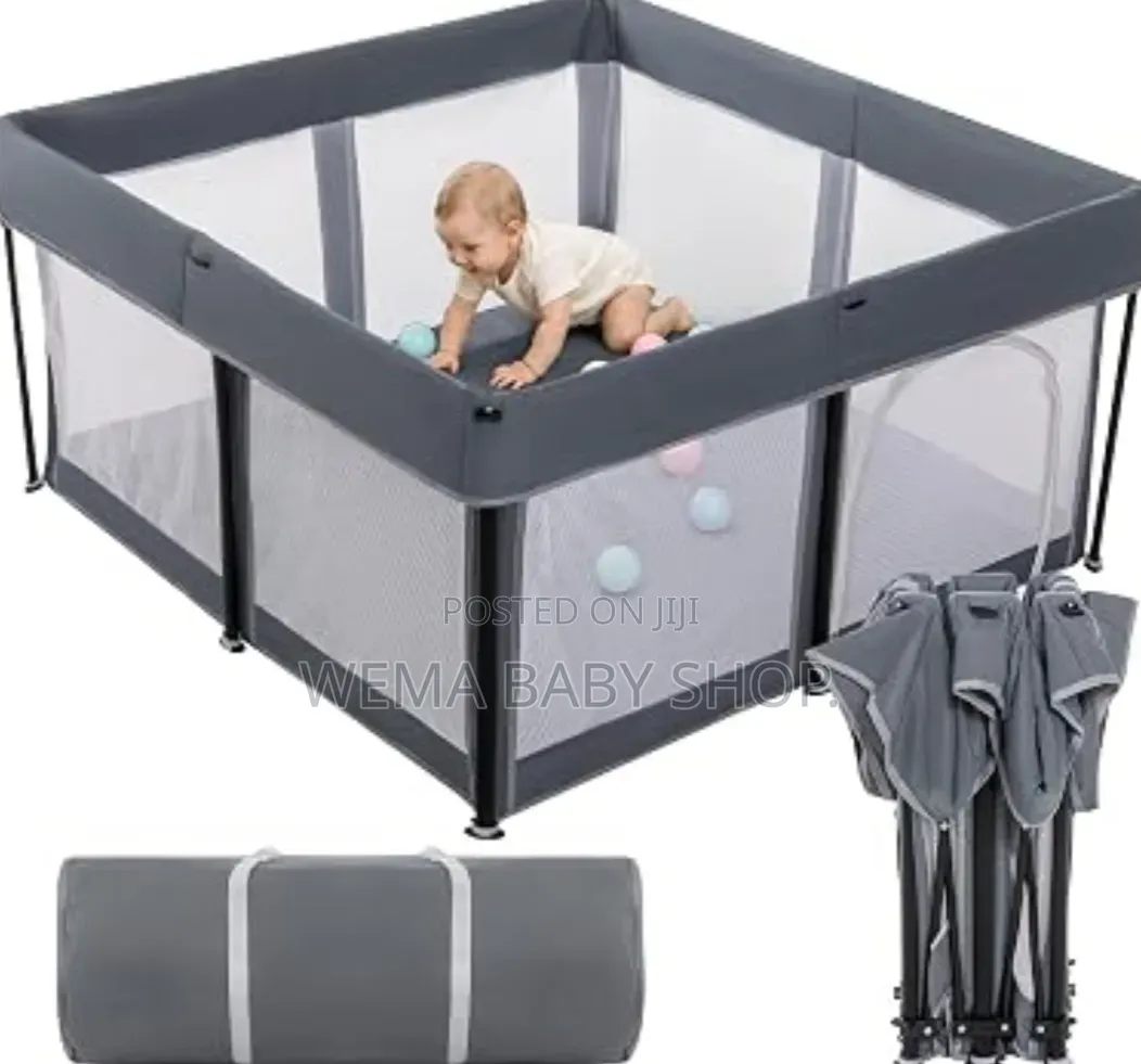 Large Foldable/Portable Baby Playpen(150X180Cm)-50balls+2 Stand Rings