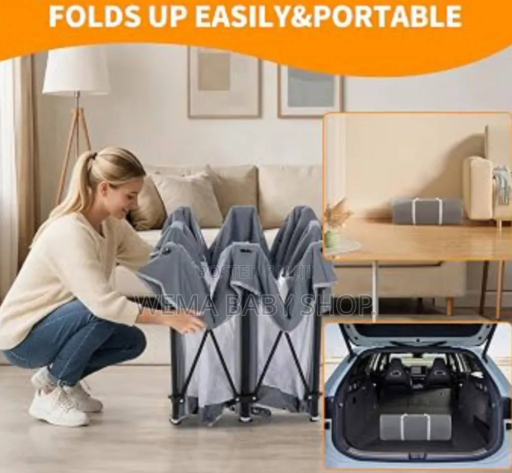 Large Foldable/Portable Baby Playpen(150X180Cm)-50balls+2 Stand Rings