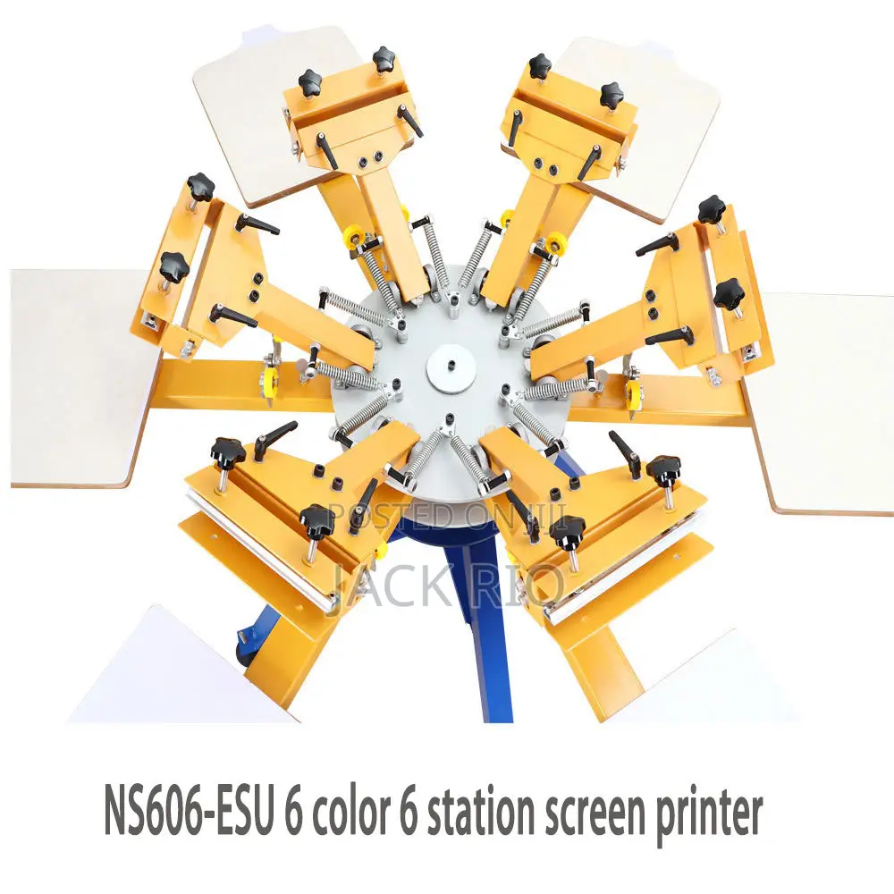 6 Color 6 Stations Screen Printing Machine