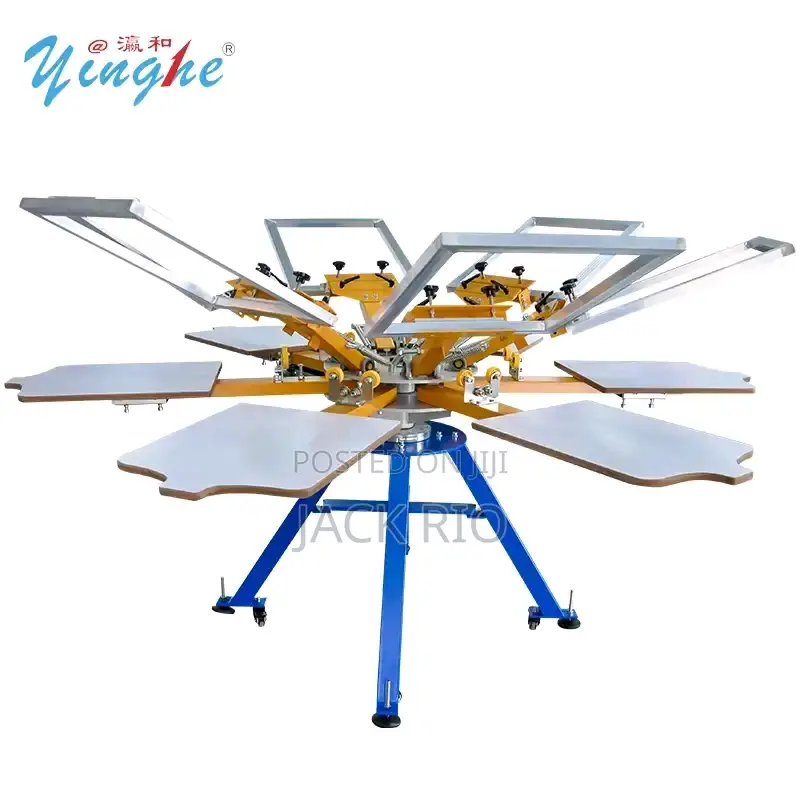 6 Color 6 Stations Screen Printing Machine