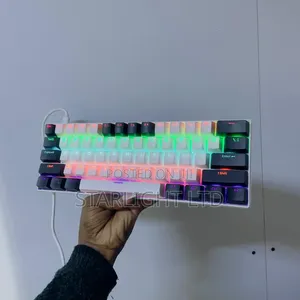White Black Backlit RGB Gaming Keyboard for PC Laptop