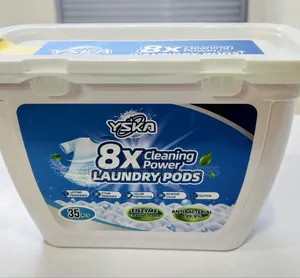8X Laundry Pods 35PCS Laundry Detergent Pods Antibacterial Enzyme
