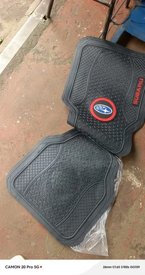 Subaru Branded Car Floor Mats Textured Diamond Pattern Logo
