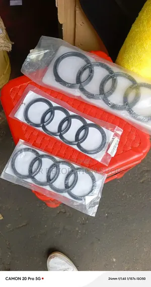 Gloss Black Sporty Audi Grill or Rear Tailgate Ring Logo in Sizes