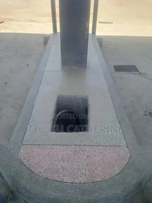 Pump Island With Terrazzo Finish