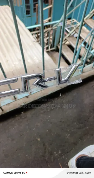 Silver Chrome Finish Raised CR_V Lettering Rear Trunk Badge