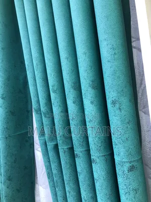 Treel Green Suede Curtain