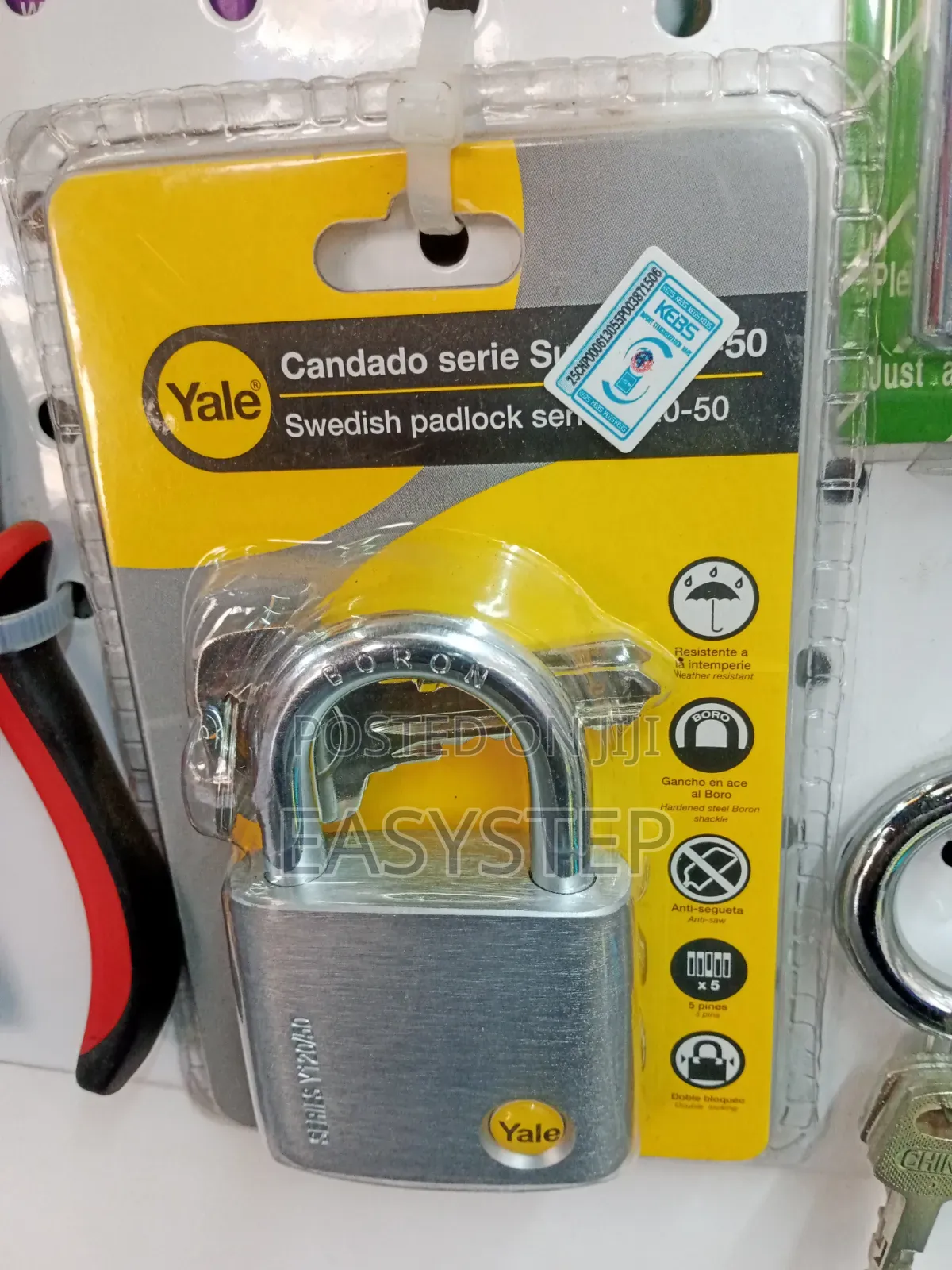 ORIGINAL Yale 50mm Security Padlock Boron Series Y120/50