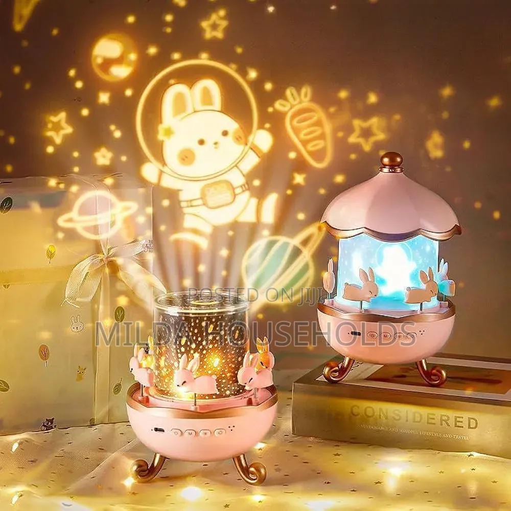 6 Theme Rotating Bunny's Carousel Night Light