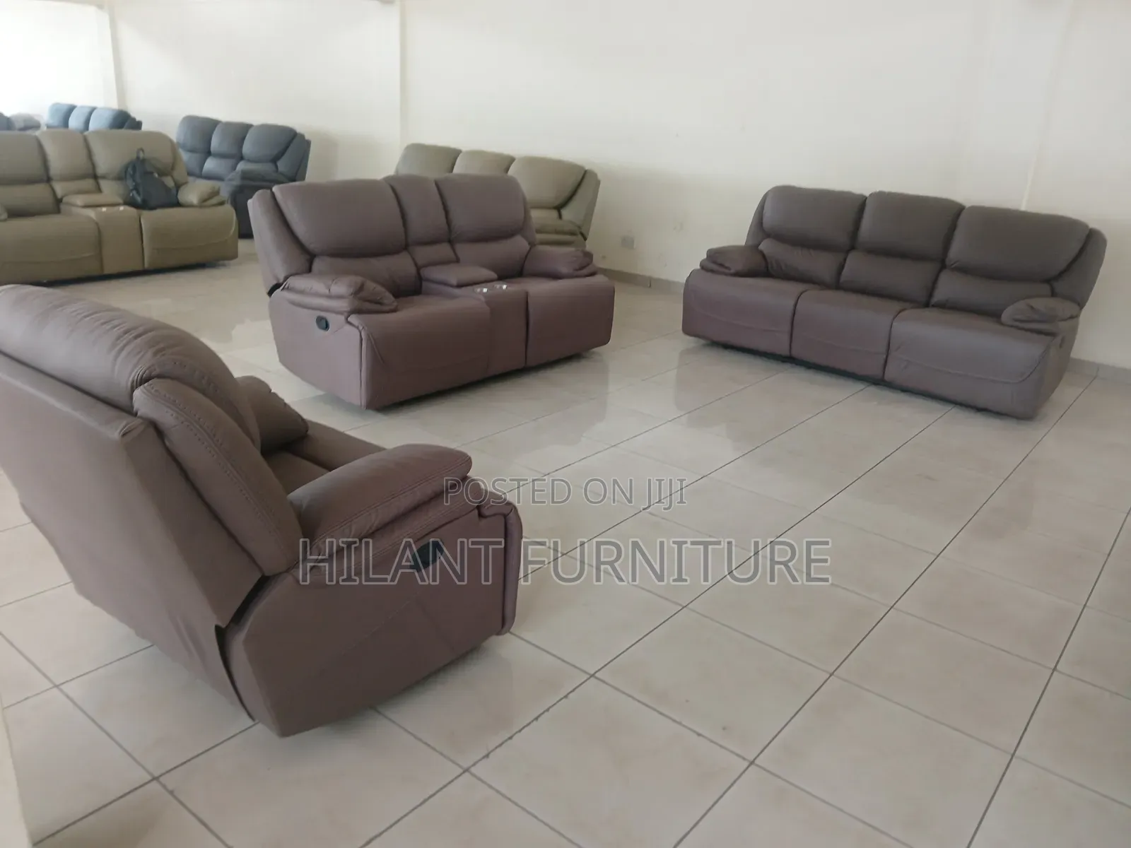 Premium Brown Royal Size 6 Seater Recliner Sofa