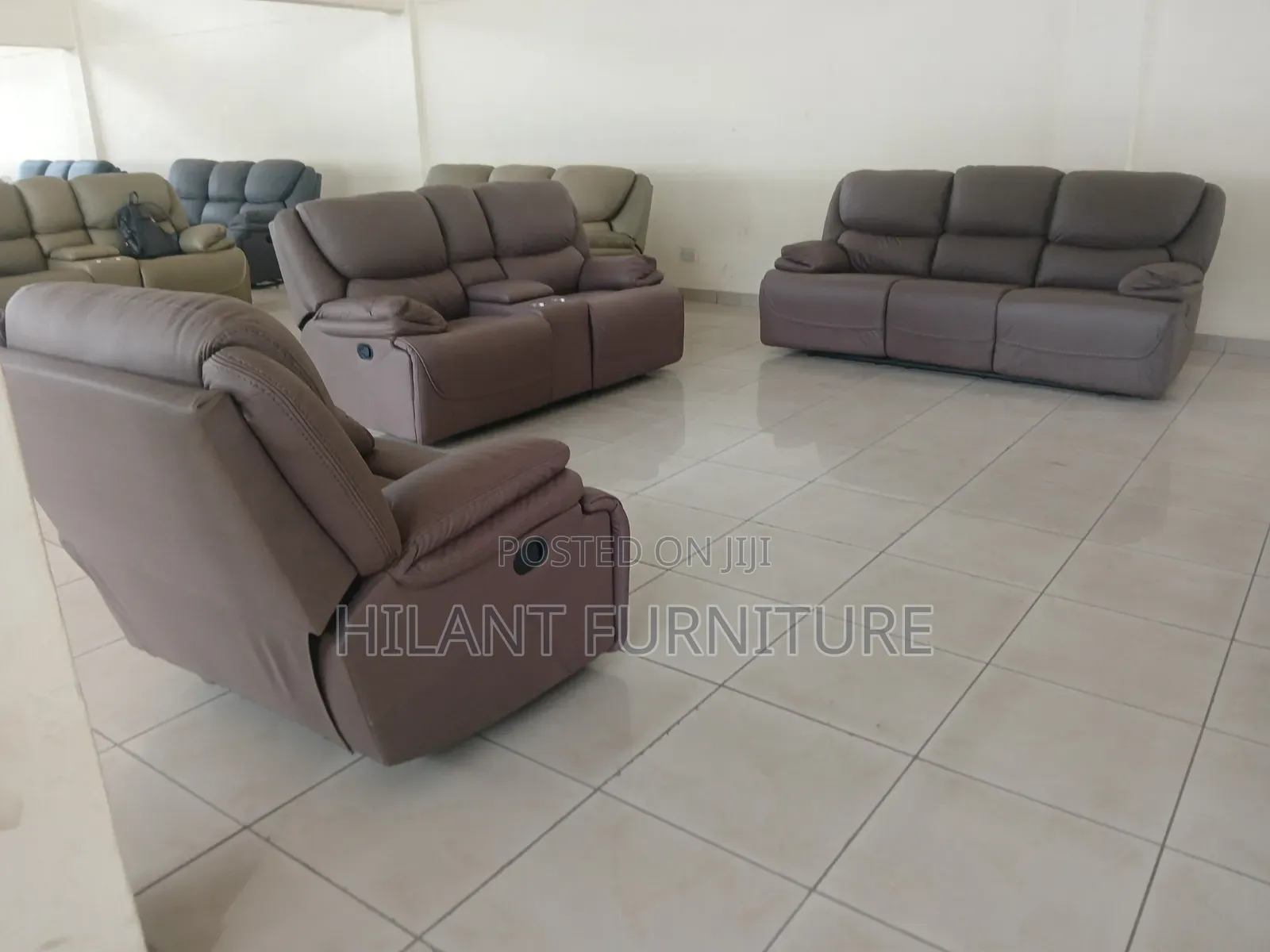 Premium Brown Royal Size 6 Seater Recliner Sofa