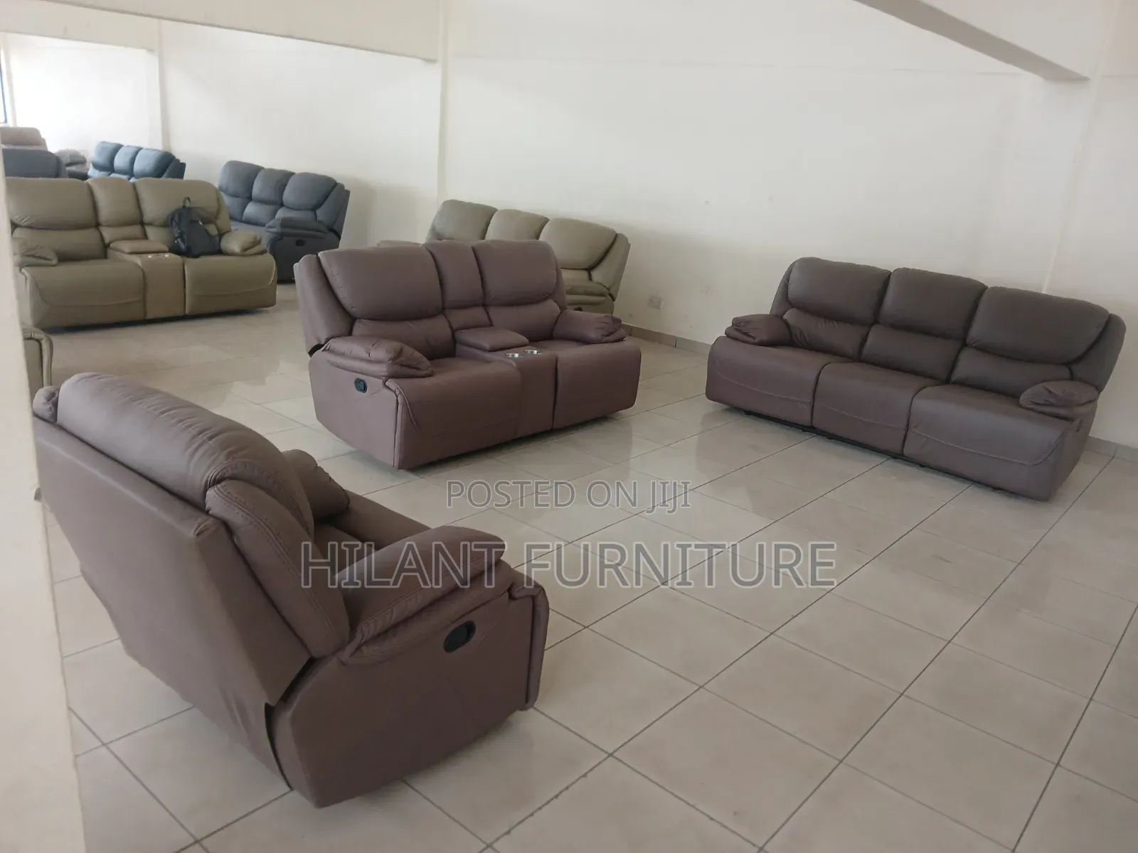 Premium Brown Royal Size 6 Seater Recliner Sofa
