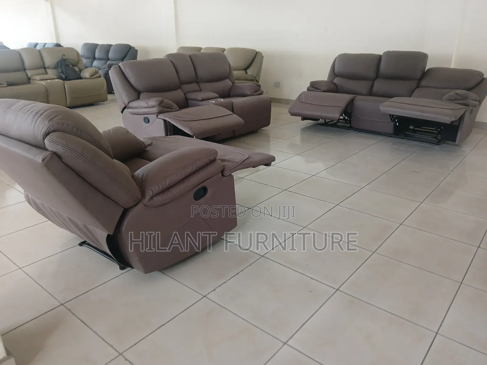 Premium Brown Royal Size 6 Seater Recliner Sofa