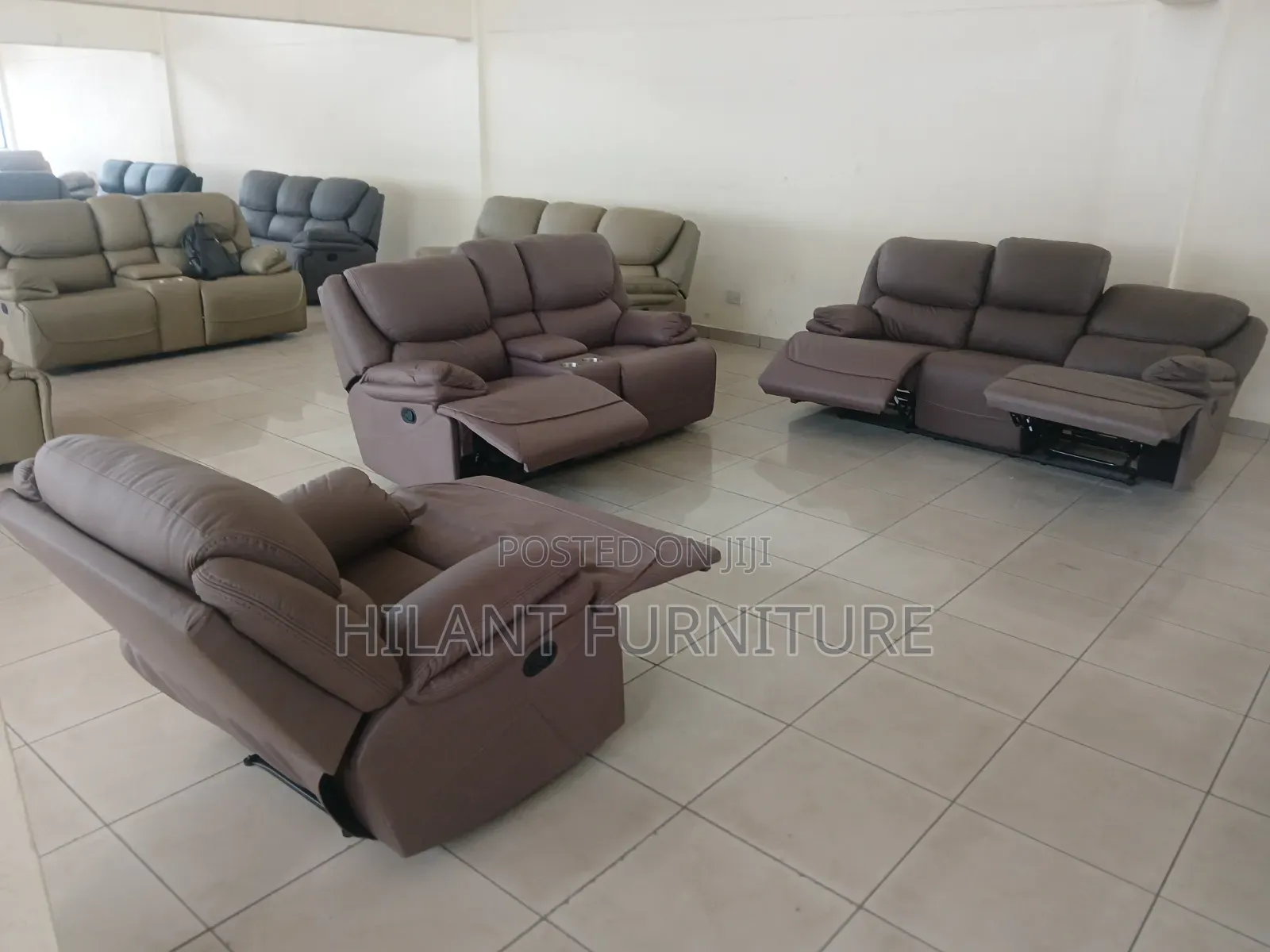 Premium Brown Royal Size 6 Seater Recliner Sofa