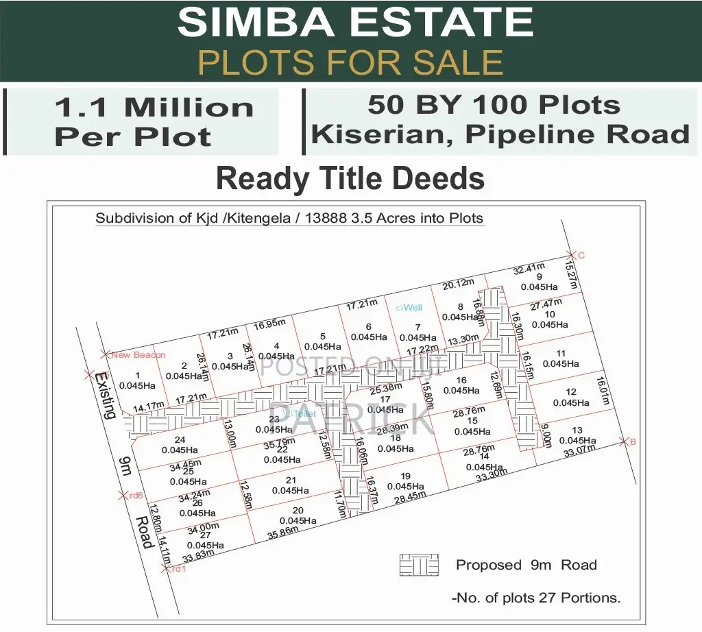 50x100 Plots for Sale, Kiserian - Isinya Road, Sholinke