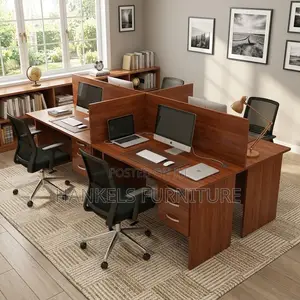 4 Person Office Workstation