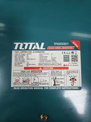 TOTAL 6.5 KW TP265001 Silent Diesel Generator