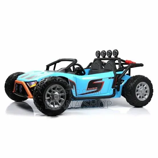 **Blue 24V Monster Kids Electric Buggy – 2-Seater Remote Control 