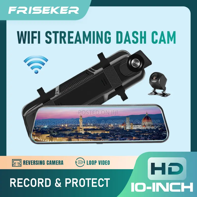 Frisker 10" Hd Wifi Dual Dash Cam