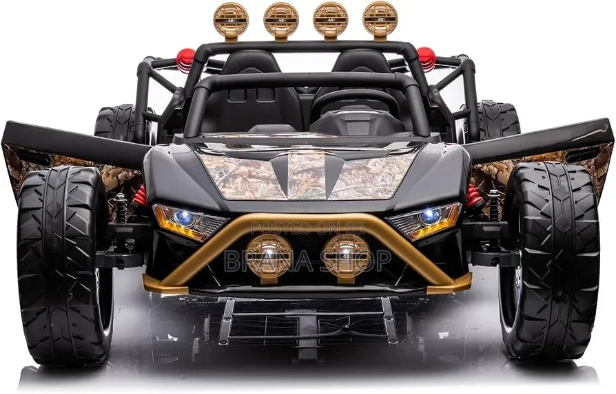 **24V Monster 2-Seater Ride-on Car With Remote Control – Black **