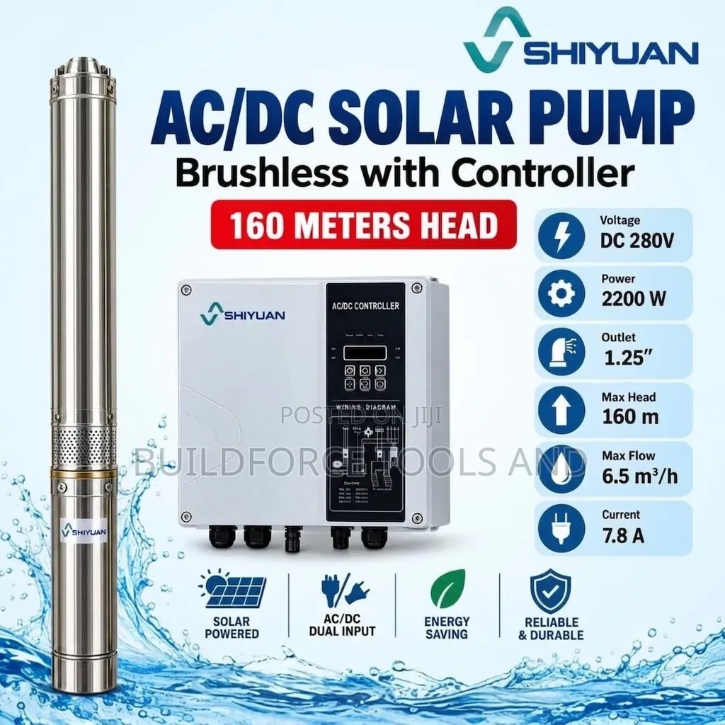 Shiyuan 2200W AC/DC Brushless Solar Submersible Water Pump Controller