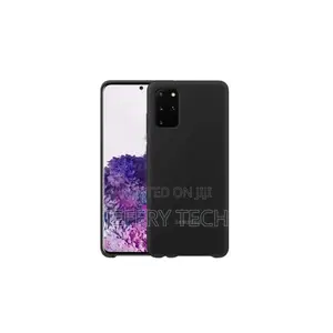 Soft Silicone Back Cover for Samsung Galaxy S20+ - Black, Anti-Fingerp