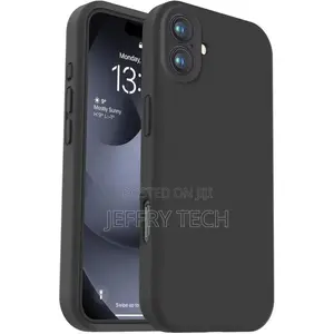 Soft Silicone Slim Fit Cover Case for Apple iPhone 16 Plus - Black