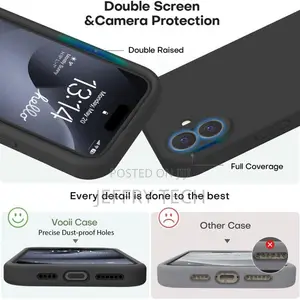 Soft Silicone Slim Fit Cover Case for Apple iPhone 16 Plus - Black