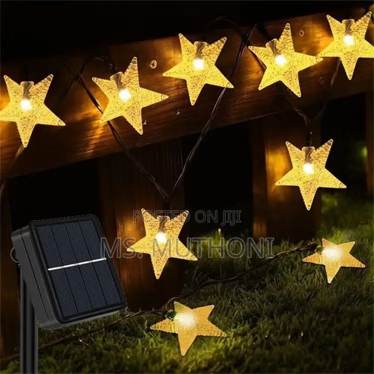 12 M (100 Stars ) Solar Powered Outdoor Star Fairy Lights