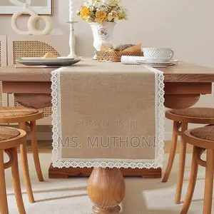 30*275 Cm Natural Burlap Linen Woven Table Runners