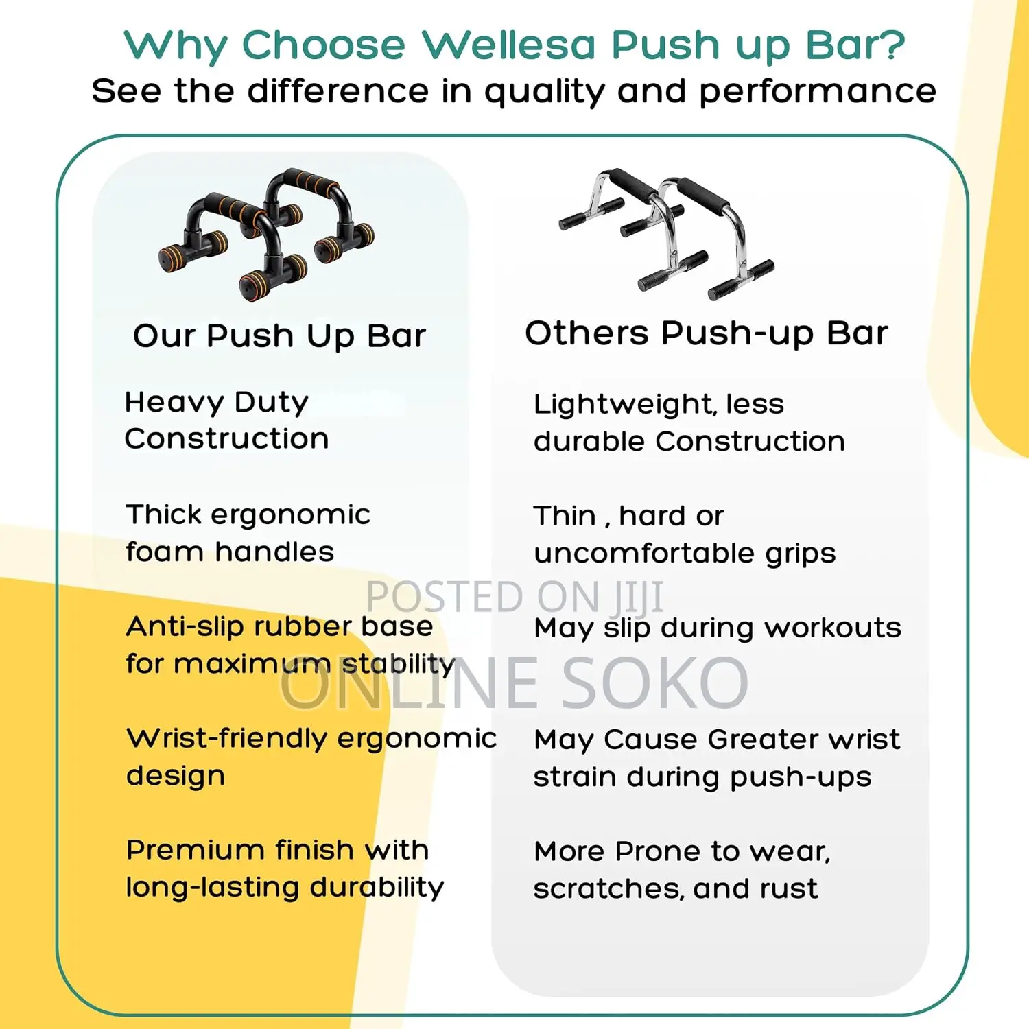 Push Up Bars Stand Pair for Home Gym, Calisthenics Strength Training