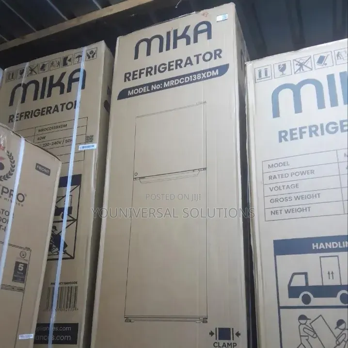 Mika 138litres Double-Door Refrigerator