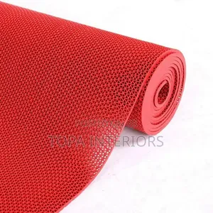 Red Perforated Slip Resistant Rubber Mats for Wet Areas