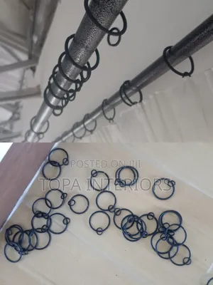 Generic Black Metal Curtain Rings Accessories