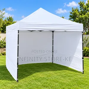 Portable Pop Up Gazebo Tent 3x3m With Side Walls Outdoor Canopy-White