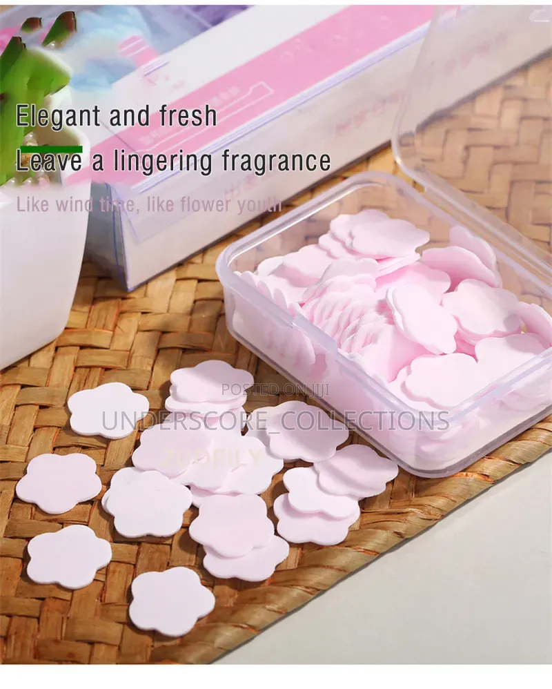 *100pcs Portable Flower Shape Paper Soap*