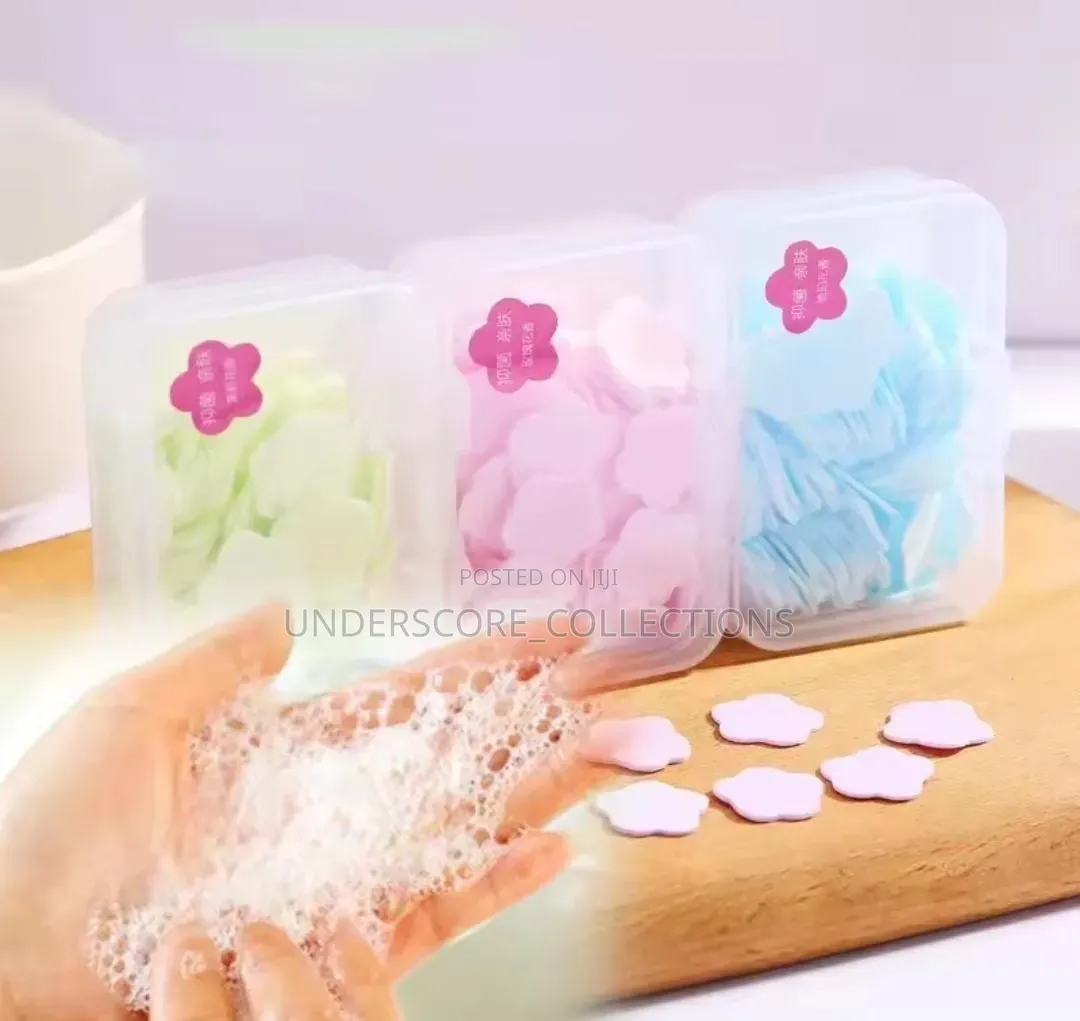 *100pcs Portable Flower Shape Paper Soap*