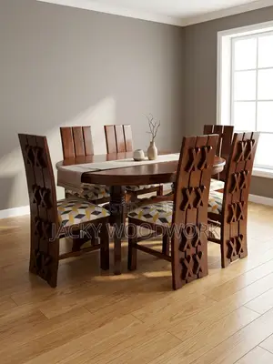 Luxurious 6-Seater Oval Dining Set
