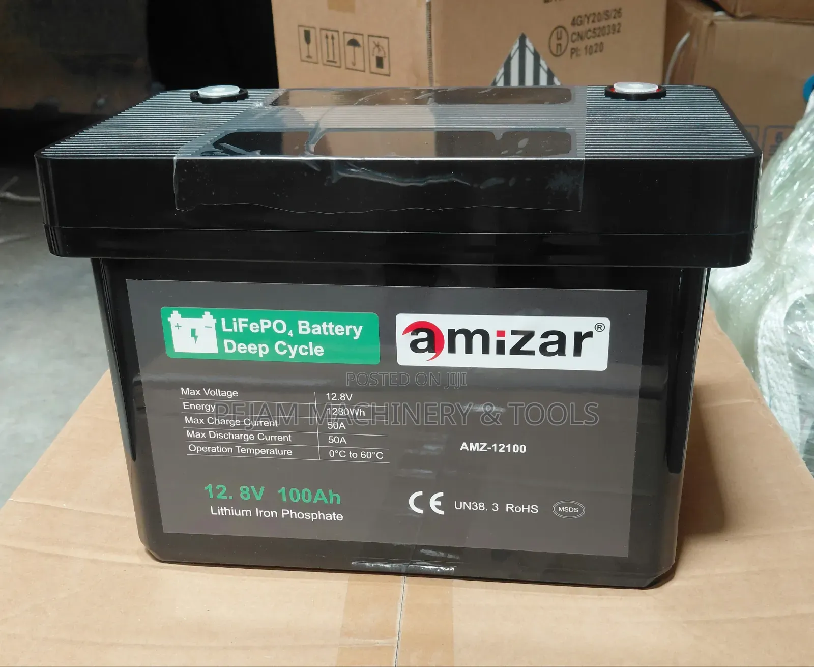 Amizar 12.8V 100ah Lithium Ion Solar Battery