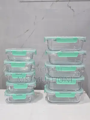 10 PCS Set Food Grade Glass Storage Containers*