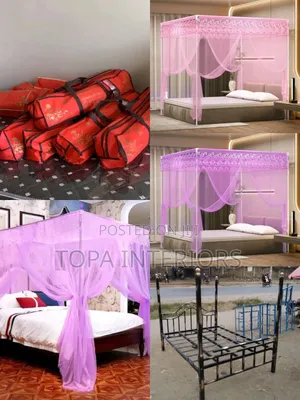 4 Stands Straight Mosquito Nets for Beds