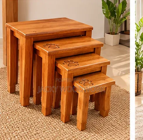 Handcrafted Wooden Nesting Tables