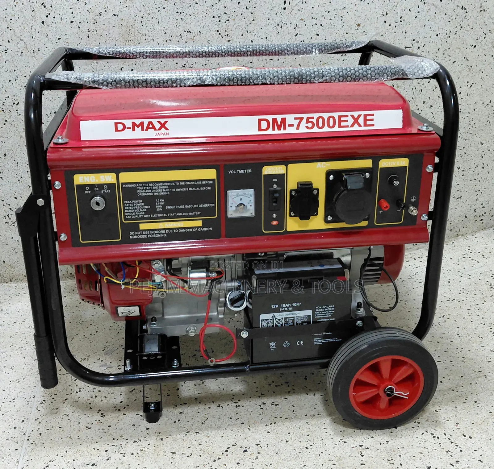 D-Max Japan DM-7500EXE 8.75kva Keystart 16hp Petrol Powered Generator