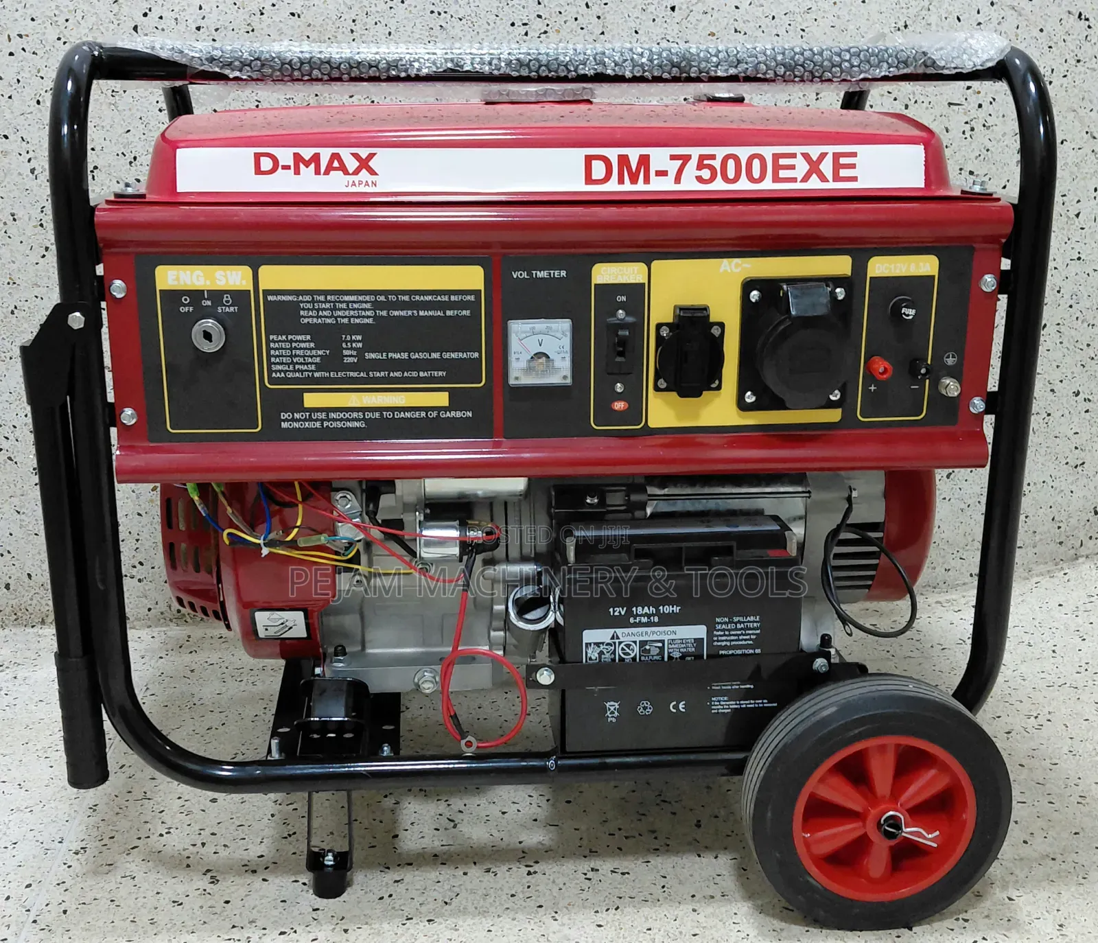 D-Max Japan DM-7500EXE 8.75kva Keystart 16hp Petrol Powered Generator