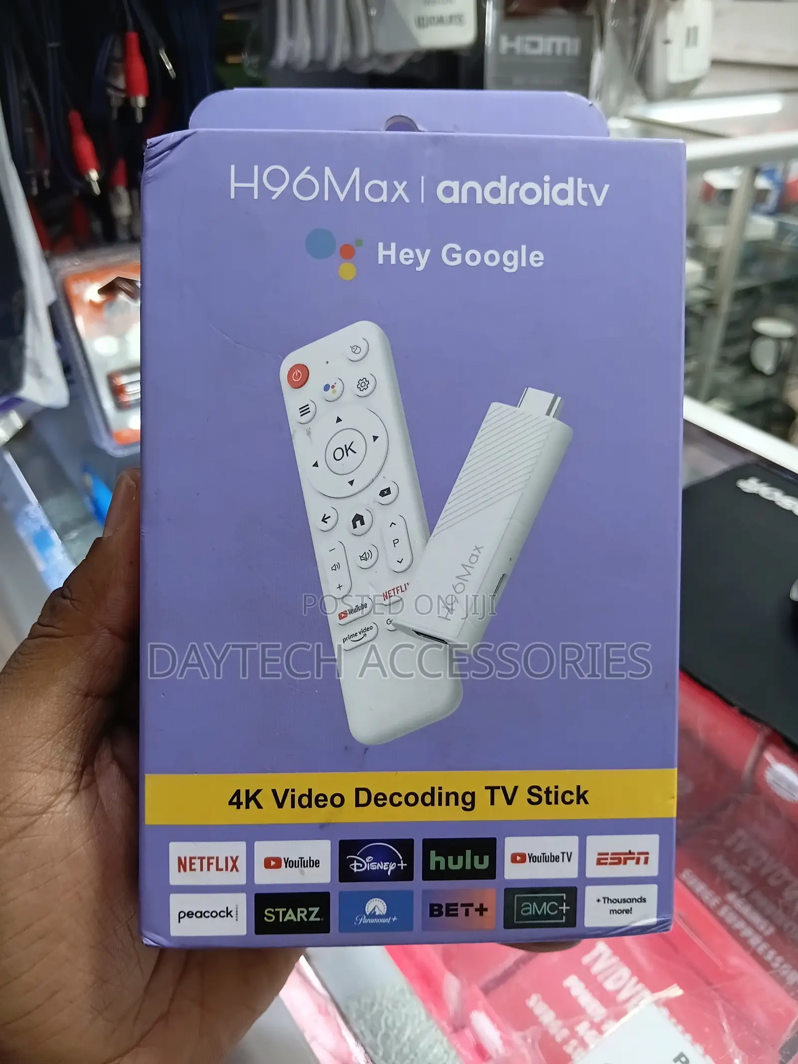 H96 Max Android TV Stick - 2GB RAM 16GB Storage Wi-Fi - White