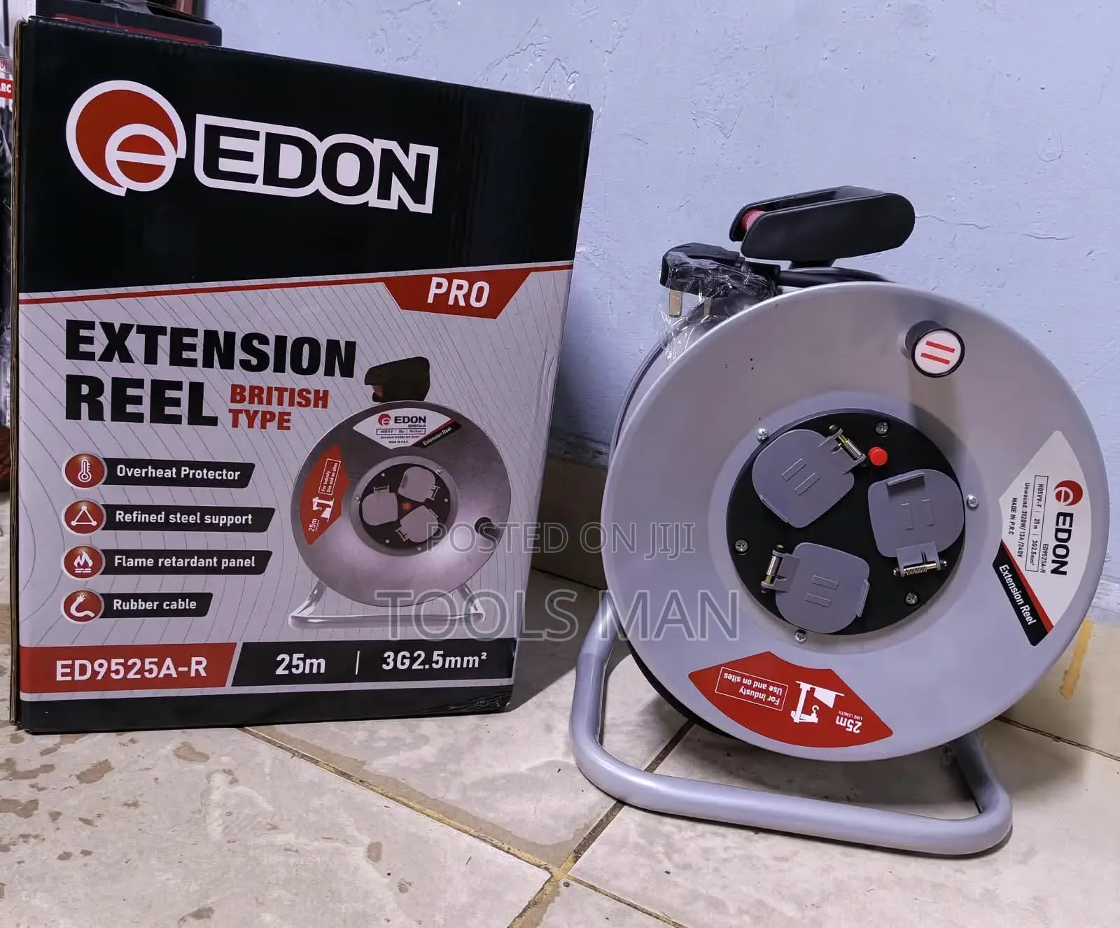 25M 2.5mm Heavy-Duty Edon Cable Reel. Extension
